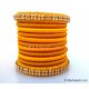 Yellow Colour Silk Thread Bangles