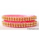 Rose Colour Silk Thread Bangles