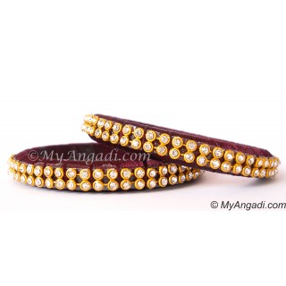 Maroon Colour Silk Thread Bangles