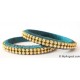 Teal Green Colour Silk Thread Bangles