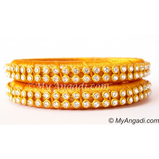 Golden Colour Silk Thread Bangles Golden Colour Silk Thread Bangles