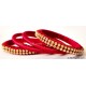 Magenta Colour Silk Thread Bangles