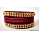 Maroon Colour Silk Thread Bangles