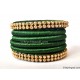 Dark Green Colour Silk Thread Bangles Dark Green Colour Silk Thread Bangles