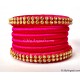 Pink Colour Silk Thread Bangles