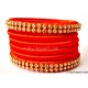 Orange Colour Silk Thread Bangles