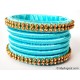 Turquoise Colour Silk Thread Bangles Turquoise Colour Silk Thread Bangles