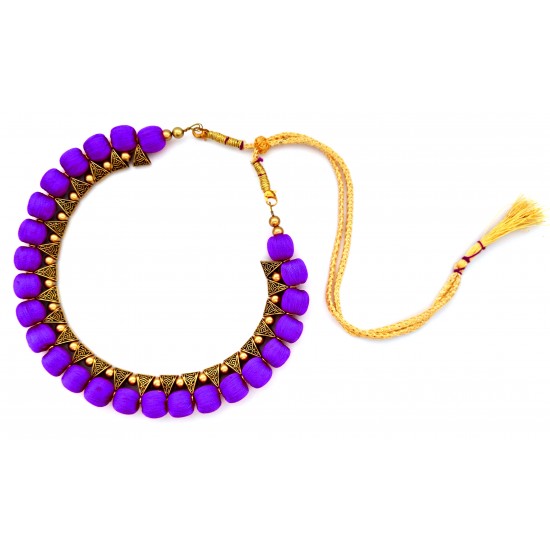 Youth Violet Silk Thread Necklace