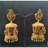 Kanakdharaa - Pure Silver Gold Polished Earrings Jhumukka
