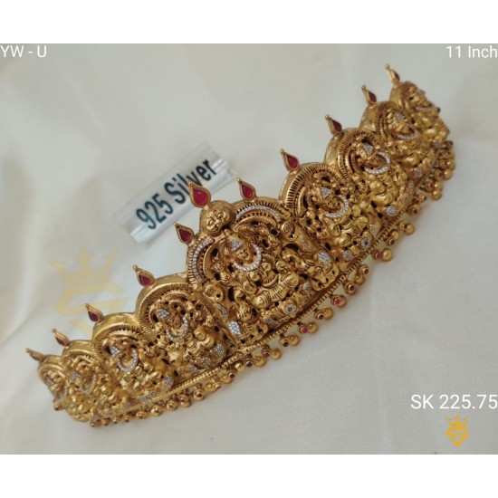 Kanakdharaa - Pure Silver Hipbelt with Gold Polish