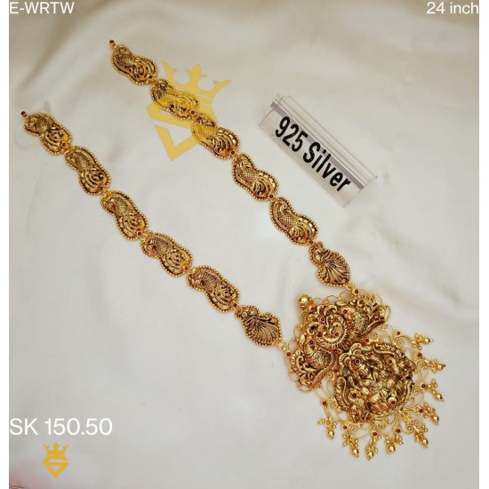 Kanakdharaa - Pure Silver Haram with Gold Polish Kanakdharaa - Pure Silver Haram with Gold Polish