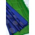 Blue - Green - Pure Handloom Soft Silk Saree