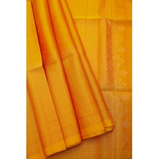Orange - Pure Handloom Soft Silk Saree