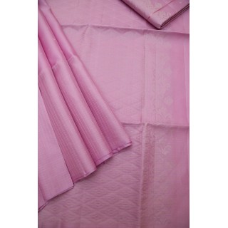 Baby pink - Pure Handloom Soft Silk Saree