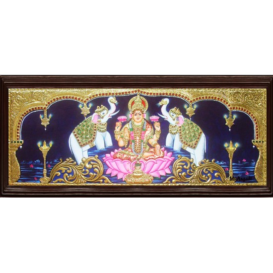 Gaja Lakshmi Tanjore Painting