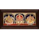 Lakshmi, Ganesha and Saraswathi - 3 Panel Tanjore Painting Lakshmi, Ganesha and Saraswathi - 3 Panel Tanjore Painting