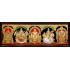 Balaji, Lakshmi, Ganesha, Saraswathi and Murugan - 5 Panel Tanjore Painting