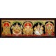 Balaji, Lakshmi, Ganesha, Saraswathi and Murugan - 5 Panel Tanjore Painting