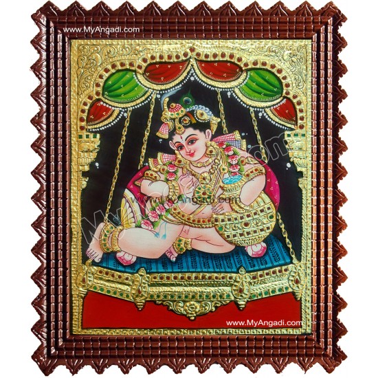 Butter Krishna Tanjore Painting