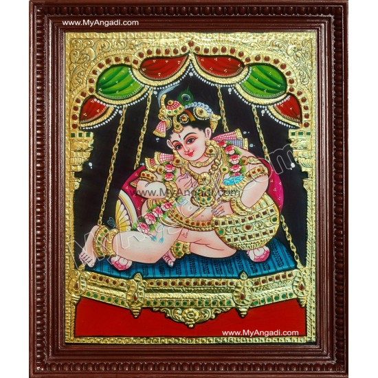 Butter Krishna Tanjore Painting Butter Krishna Tanjore Painting
