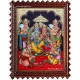 Ram Darbar - Ram with Sita, Hanuman, Lakshmanan Bharathan and Shatrughna Tanjore Painting