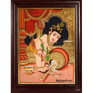 Butter Krishna Tanjore Painting