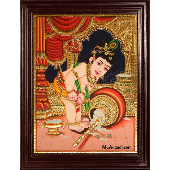 Butter Krishna Tanjore Painting Butter Krishna Tanjore Painting