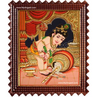 Butter Krishna Tanjore Painting