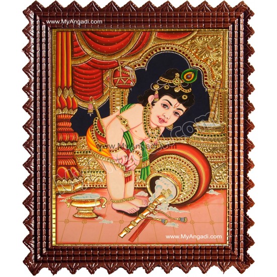 Butter Krishna Tanjore Painting Butter Krishna Tanjore Painting