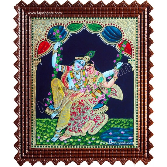 Radha Krishna Tanjore Painting