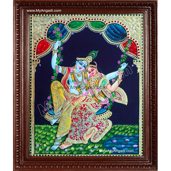 Radha Krishna Tanjore Painting