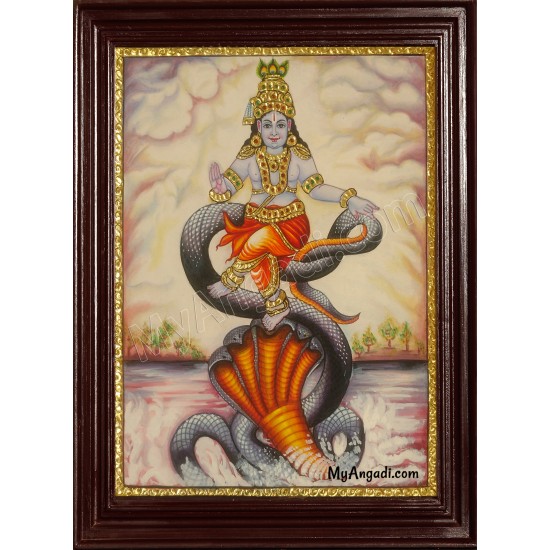 Kalinga Narthana Krishna Tanjore Painting Kalinga Narthana Krishna Tanjore Painting