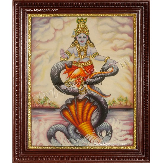 Kalinga Narthana Krishna Tanjore Painting