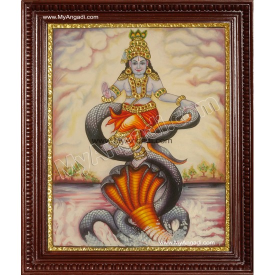 Kalinga Narthana Krishna Tanjore Painting Kalinga Narthana Krishna Tanjore Painting
