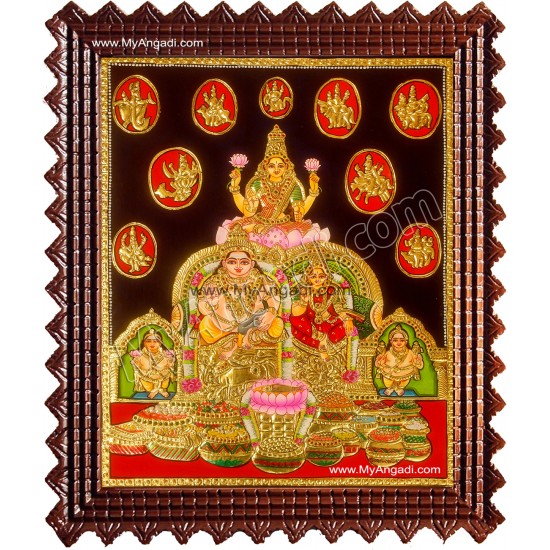 Kubera Lakshmi Tanjore Painting