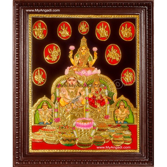 Kubera Lakshmi Tanjore Painting