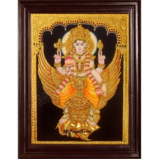 Vishnu in Garudan Tanjore Painting