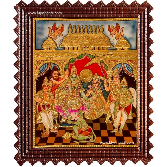 Ramar Pattabhishekam Tanjore Painting Tanjore Painting