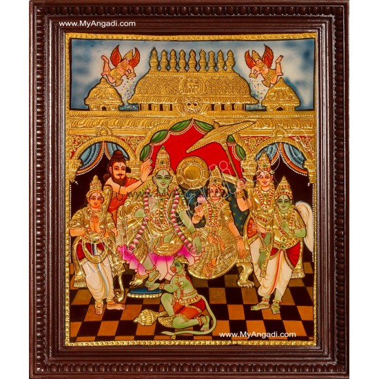 Ramar Pattabhishekam Tanjore Painting Tanjore Painting