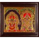 Tirupati Venkatachalapathi and Alamelu Tanjore Painting Tirupati Venkatachalapathi and Alamelu Tanjore Painting