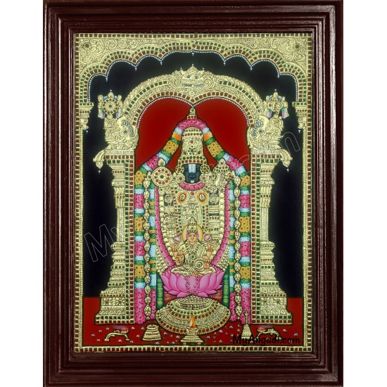 Balaji with Lakshmi Tanjore Painting
