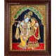 Radha Krishna Embossed Tanjore Painting