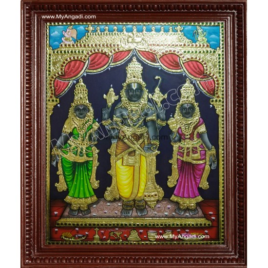 Koodal Azhagar / Kal Azhagar Tanjore Painting