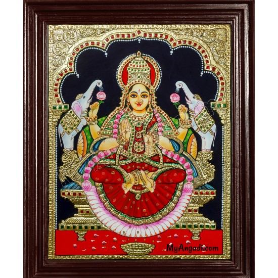 Gaja Lakshmi Tanjore Painting