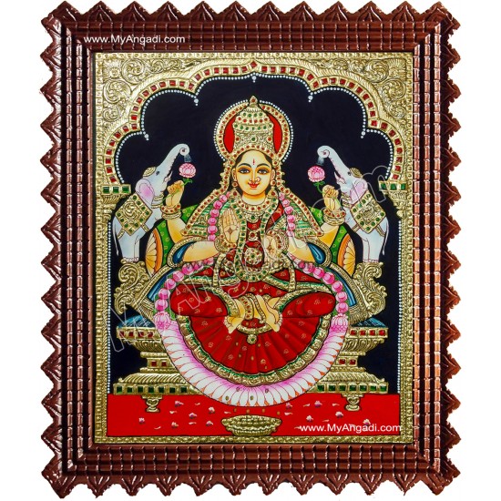 Gaja Lakshmi Tanjore Painting