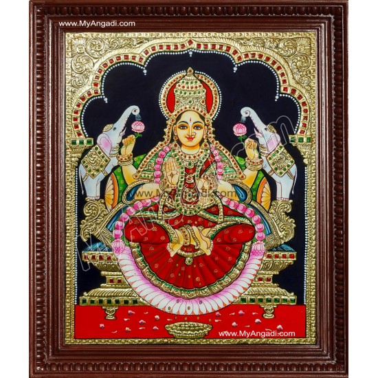 Gaja Lakshmi Tanjore Painting