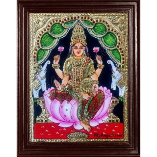 Gaja Lakshmi Tanjore Painting