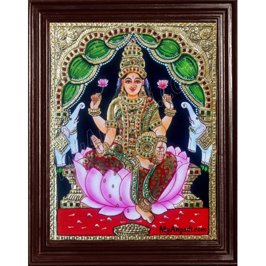 Gaja Lakshmi Tanjore Painting