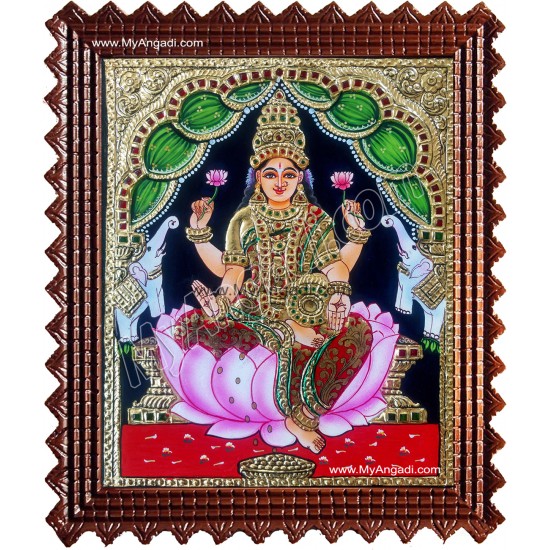 Gaja Lakshmi Tanjore Painting