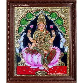 Gaja Lakshmi Tanjore Painting